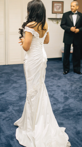 Sophia Tolli 'Magnolia' size 4 used wedding dress back view on bride