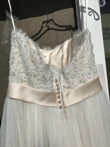 Casablanca '2205' size 6 new wedding dress back view on hanger