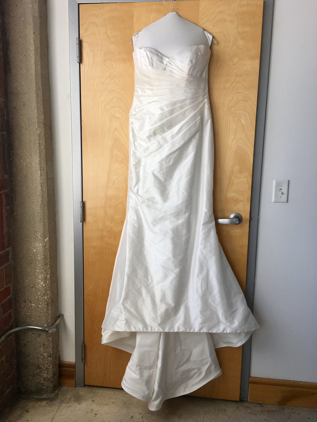 Romona Keveza 'Legends 6107' size 8 new wedding dress front view on hanger