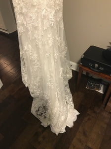 Eddy K '1131' size 4 used wedding dress view of hemline
