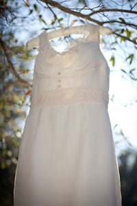Melissa Sweet 'Ivory' size 6 used wedding dress front view on hanger