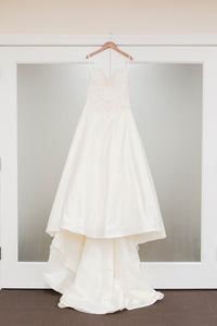 David's Bridal 'V3836IVORY' wedding dress size-10 PREOWNED