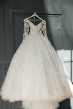 Load image into Gallery viewer, Mori Lee &#39;Kristalina&#39; size 2 used wedding dress front view on hanger
