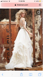 Hayley Paige 'Luca' size 4 used wedding dress side view on model