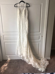 St. Patrick 'Bambari' size 8 new wedding dress front view on hanger