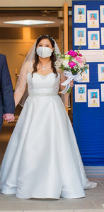 JUSTIN ALEXANDER '88110' wedding dress size-10 PREOWNED