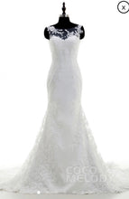 Load image into Gallery viewer, Custom &#39;Cocomelody&#39; size 12 new wedding dress front view on mannequin
