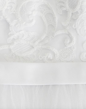 Load image into Gallery viewer, David&#39;s Bridal &#39;Tulle Lace Illusion&#39; size 4 used wedding dress close up of fabric
