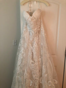 Casablanca 'Brielle' size 20 new wedding dress front view on hanger
