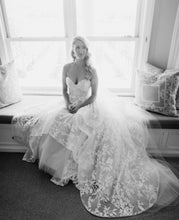 Load image into Gallery viewer, Hayley Paige &#39;Lulu&#39; size 10 used wedding dress front view on bride
