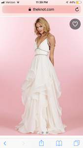 Hayley Paige 'Luca' size 4 used wedding dress front view on model