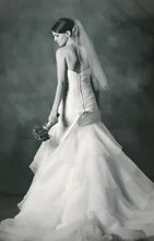 Load image into Gallery viewer, A.C.E. &#39;Sleeveless&#39; size 6 used wedding dress back view on model
