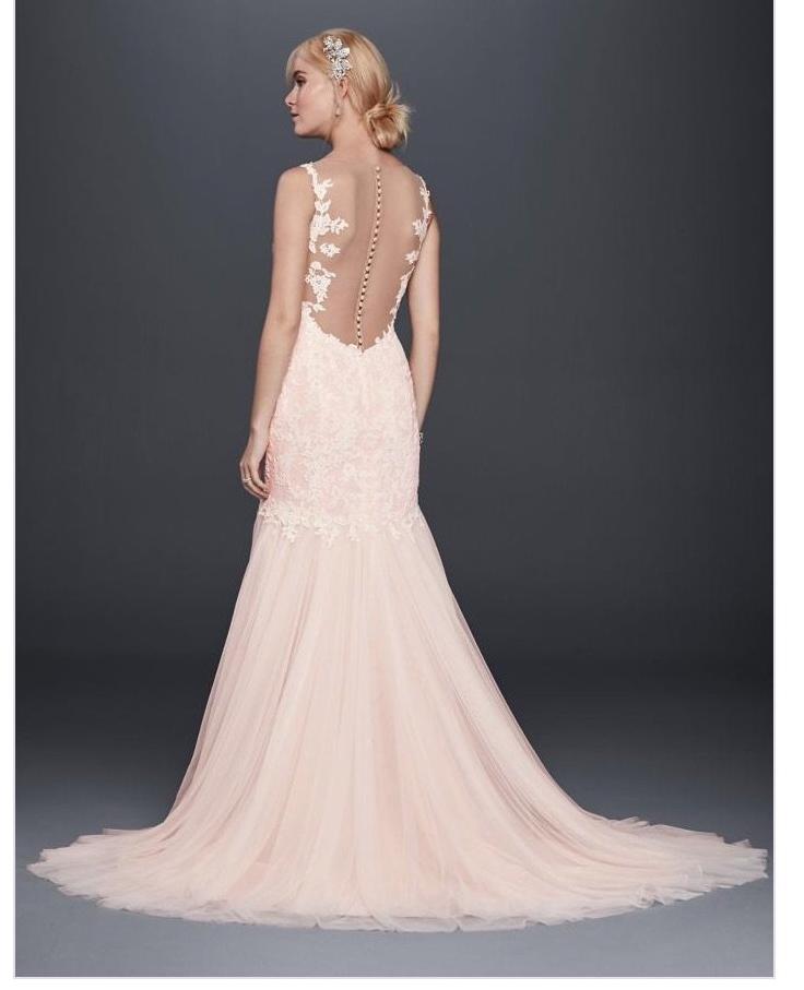 Galina 'SWG 723' size 14 new wedding dress back view on model