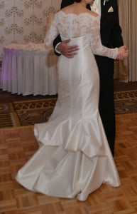 Romona Keveza '4875 LRNY' wedding dress size-08 PREOWNED
