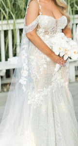 BERTA '19-110' wedding dress size-08 PREOWNED