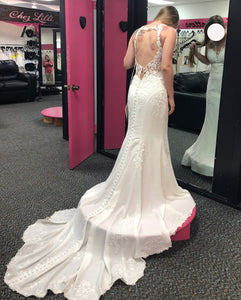 Stella York '6916IV' wedding dress size-08 NEW