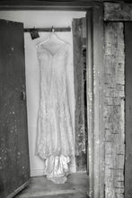 Load image into Gallery viewer, Allure Bridals &#39;Lace Mermaid&#39; size 12 used wedding dress front view on hanger

