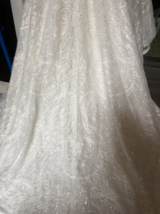 Lazaro '3715' size 6 new wedding dress close up of fabric