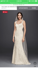 Load image into Gallery viewer, David&#39;s Bridal &#39;Tulle and Lace&#39; size 14 new wedding dress front view on model
