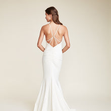 Load image into Gallery viewer, Nicole Miller &#39;Morgan&#39; size 6 used wedding dress back view on bride
