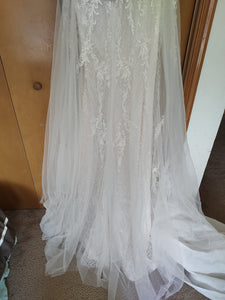 David's Bridal 'SWG722 IVYCHAM' wedding dress size-12 NEW