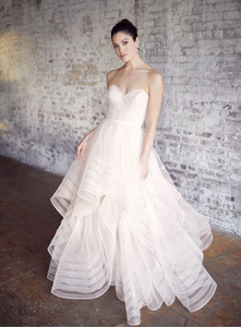 Wtoo 'Garner' size 12 new wedding dress front view on model