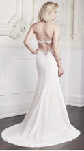 Load image into Gallery viewer, Mikaella &#39;1961&#39; size 4 used wedding dress back view on model
