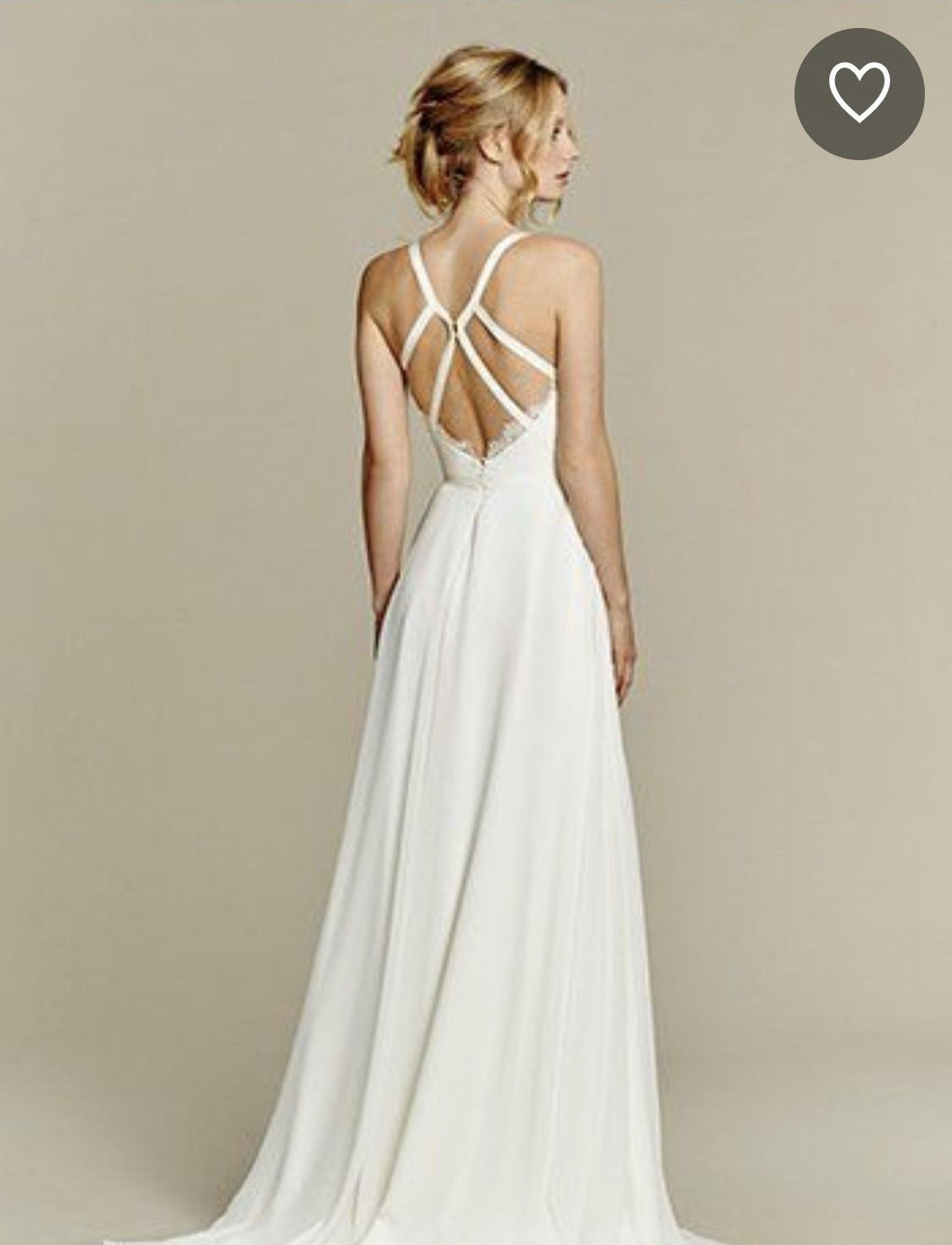 Hayley Paige 'Palermo' size 12 used wedding dress back view on model