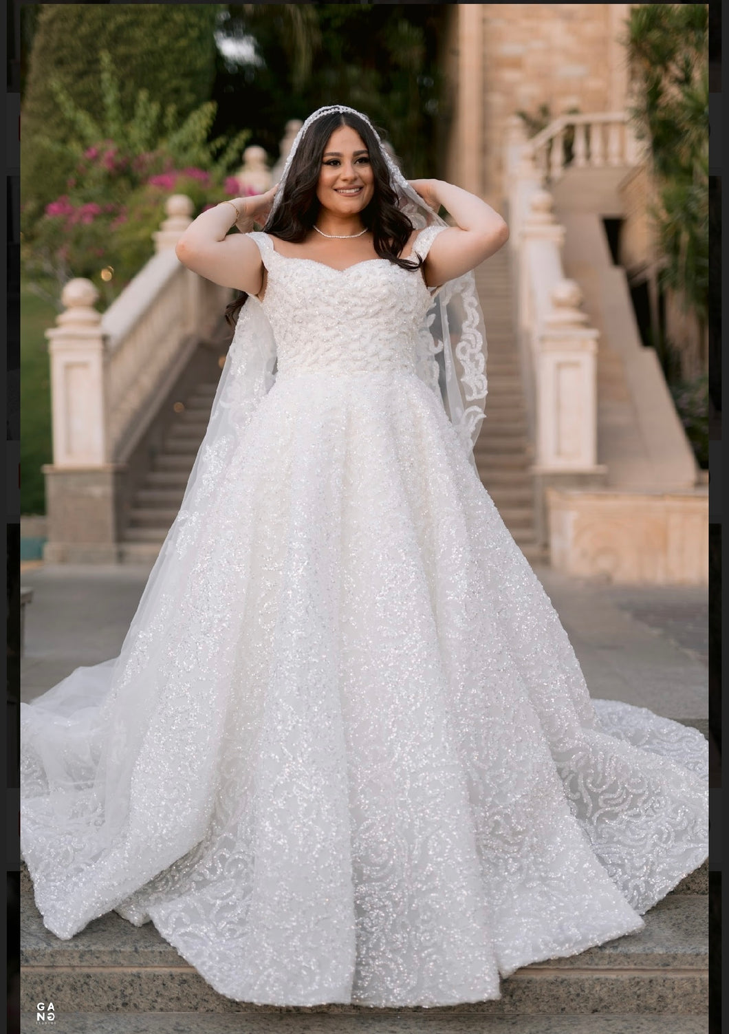 Dina Hawidi '1030768' wedding dress size-14 PREOWNED