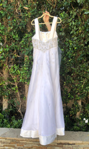 Melissa Sweet 'Beaded A-Line' size 16 used wedding dress back view on hanger