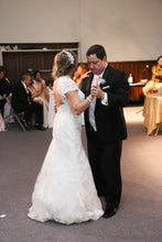 Load image into Gallery viewer, Casablanca &#39;2102&#39; size 4 used wedding dress side view on bride
