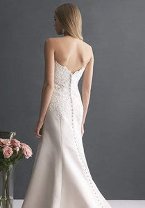 Allure 'Romance' size 10 used wedding dress back view on model