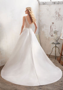 Madeline Gardner 'Marbella' size 20 new wedding dress back view on model