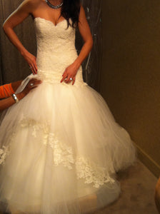 Alvina Valenta AV9162 Lace & Tulle Wedding Dress - Alvina Valenta - Nearly Newlywed Bridal Boutique - 4
