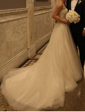 Load image into Gallery viewer, Maggie Sottero &#39;Lorenza&#39; size 4 used wedding dress side view on bride
