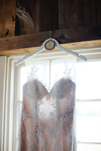 Load image into Gallery viewer, Pronovias &#39;Drinam&#39; size 8 used wedding dress front view on hanger
