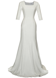 CaeliNYC by Claire Burroughs Perez 'CaeliNYC by Claire Burroughs Perez Aletheia Gown with Sleeves and Square Neckline ' wedding dress size-04 SAMPLE