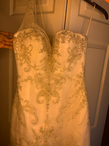 Casablanca '2074' wedding dress size-08 PREOWNED