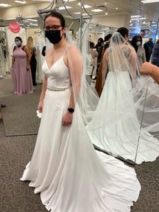 David's Bridal 'wg4004db' wedding dress size-08 PREOWNED