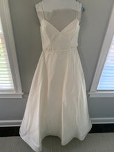 Load image into Gallery viewer, Amsale &#39;Rowan Silk Faille&#39; size 10 used wedding dress front view on hanger
