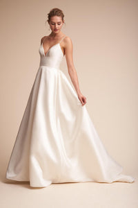 BHLDN 'Opaline Ballgown' size 0 used wedding dress front view on model