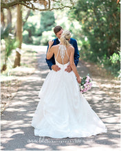 Load image into Gallery viewer, Hayley Paige &#39;Bahati&#39; size 10 used wedding dress back view on bride
