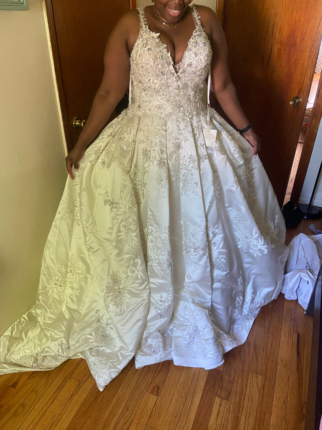 14K Gold '69016X' wedding dress size-12 NEW