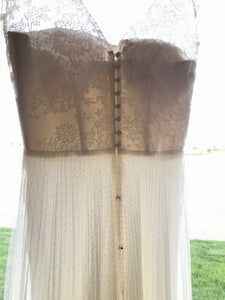 Rebecca Schoneveld 'Julie' size 8 used wedding dress back view on hanger