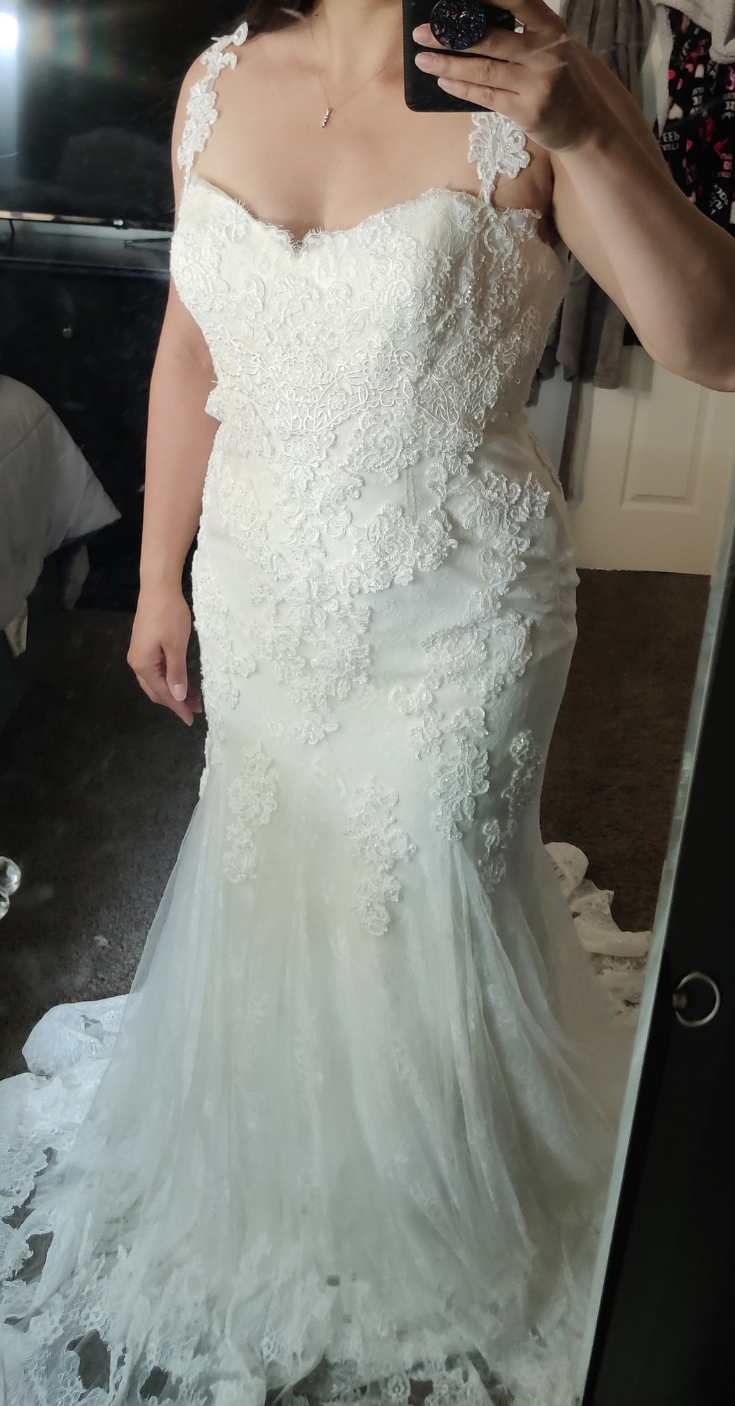 Enzoani 'Ivanka ' wedding dress size-10 SAMPLE