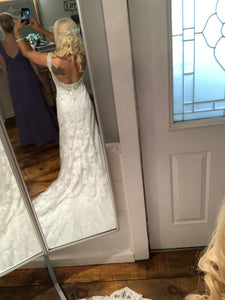 Ella Rosa 'Be410' size 2 used wedding dress back view on bride