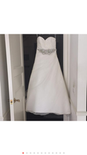 Load image into Gallery viewer, Pronovias &#39;Sweetheart Sparkle Princess&#39; size 6 used wedding dress front view on hanger
