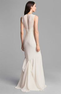 Nicole Miller 'Amanda' size 10 used wedding dress back view on model