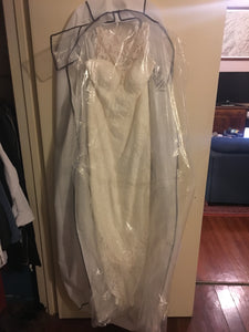 Stella York 'Romantic Casual' size 10 new wedding dress front view on hanger