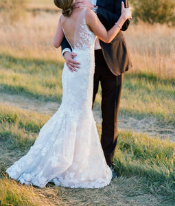 Mira Zwillinger 'Verona' size 2 used wedding dress back view on bride